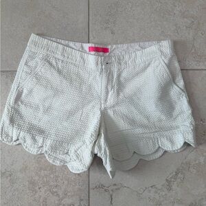 Lilly Pulitzer White High Waist Lace Trim Shorts